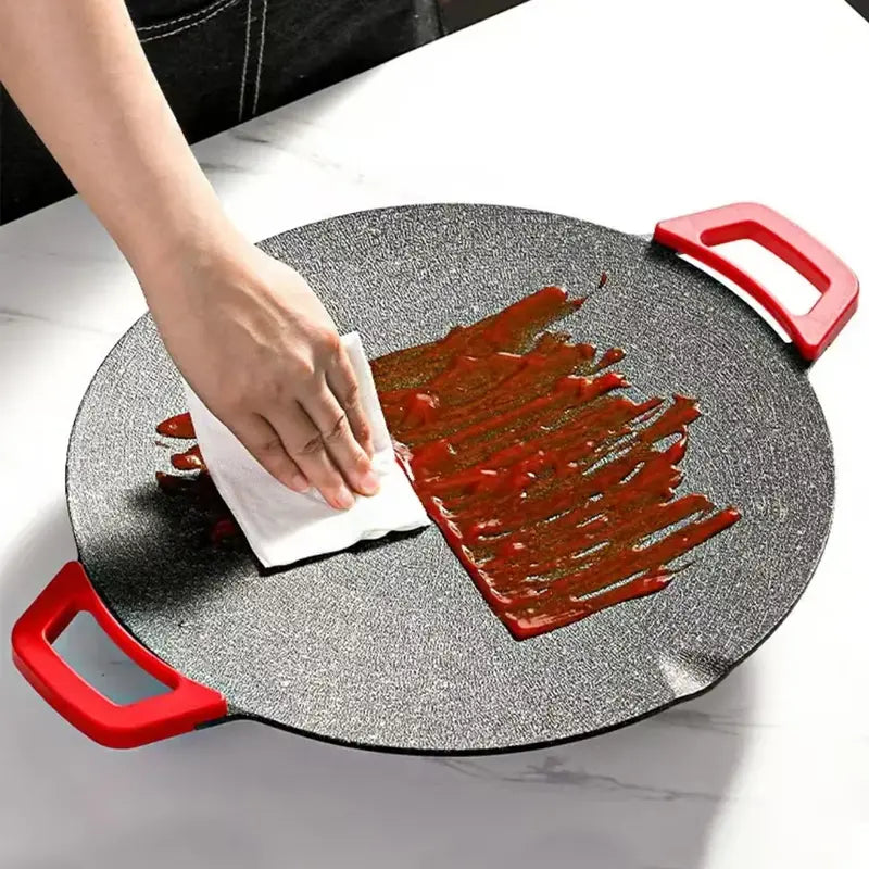 1500W Electric BBQ Grill Pan, Indoor Non-Stick Griddle with Adjustable Temperature