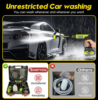Cordless Pressure Washer with Charger Base, Portable Bottle Washer for Car & Home