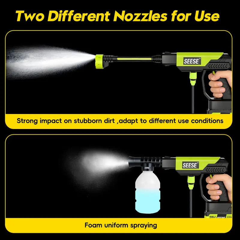 Cordless Pressure Washer with Charger Base, Portable Bottle Washer for Car & Home