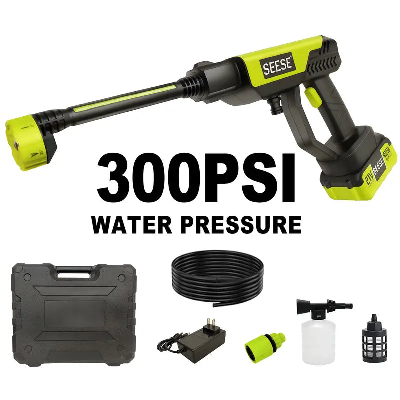 Cordless Pressure Washer with Charger Base, Portable Bottle Washer for Car & Home