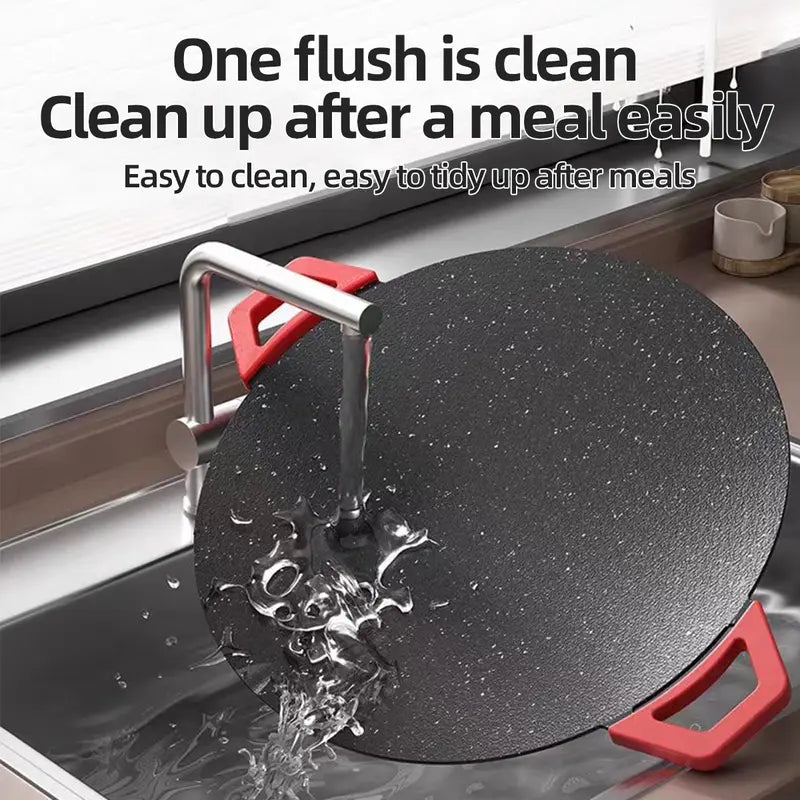 1500W Electric BBQ Grill Pan, Indoor Non-Stick Griddle with Adjustable Temperature